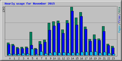 Hourly usage for November 2015