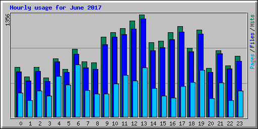 Hourly usage for June 2017