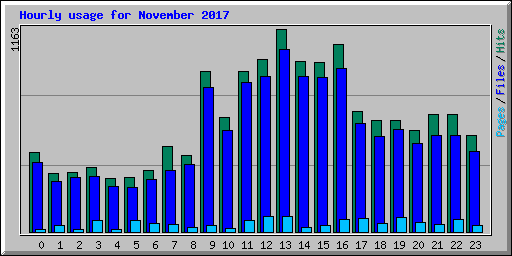 Hourly usage for November 2017
