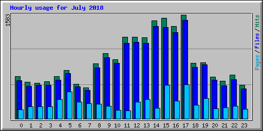 Hourly usage for July 2018
